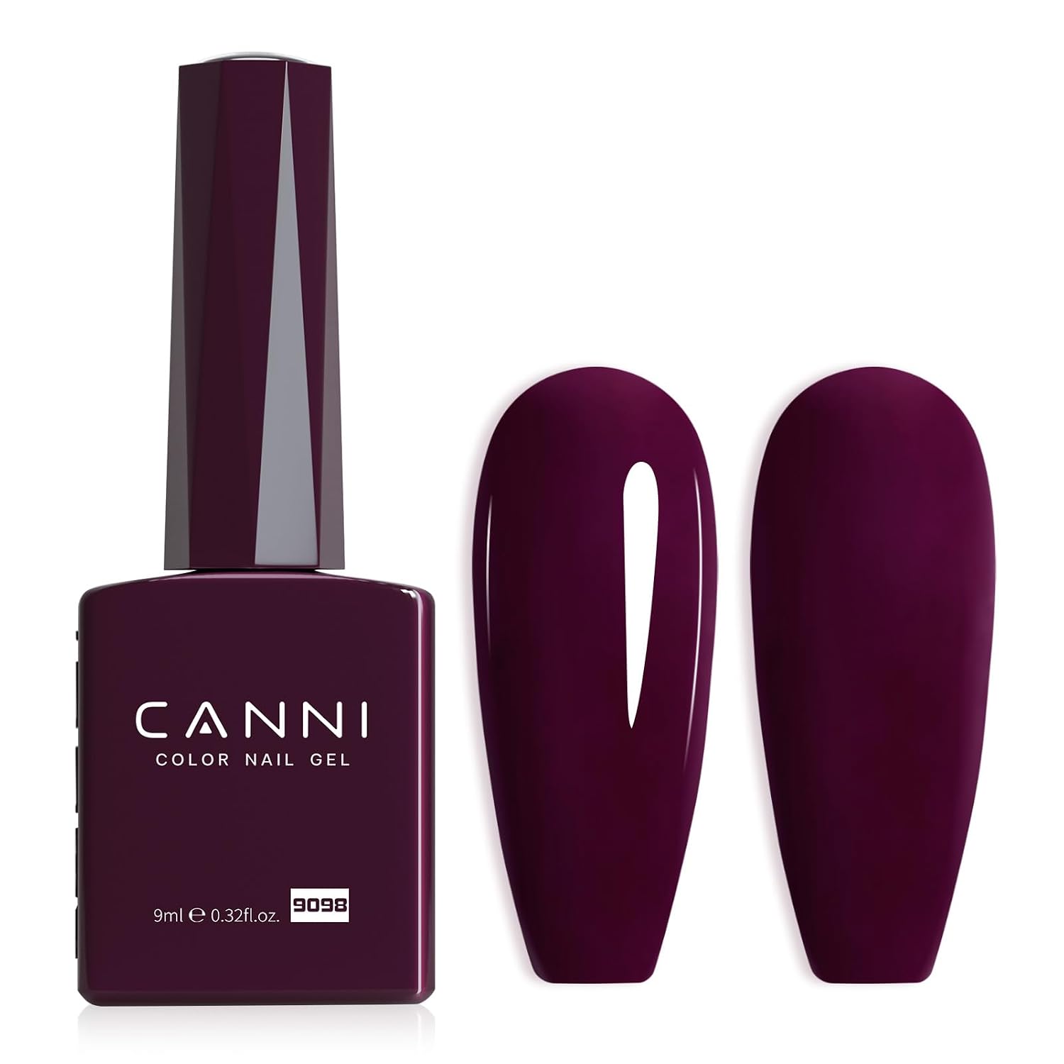 CANNI Nail UV Negellack - CANNI UV Negellack Natur dunkelrot Gellack für Nail Art