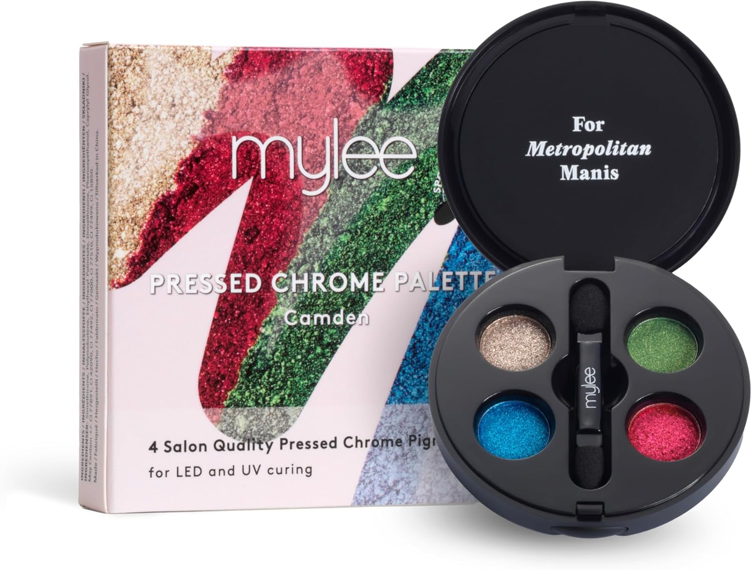 Mylee Pigmentpalette für Nägel - Mylee Pigmentpalette für Nägel - Camden - 4 matte Pigmente gepresst, kräftige Farbverläufe und Ombre-Farben