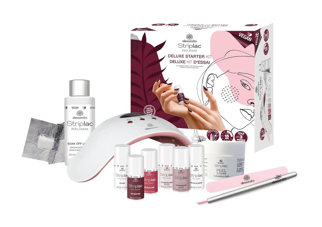 alessandro Nagellack UV STRIPLAC - alessandro STRIPLAC PEEL OR SOAK DELUXE KIT- UV-Nagellack Set – Für eine professionelle und schonende Maniküre in 15 Min