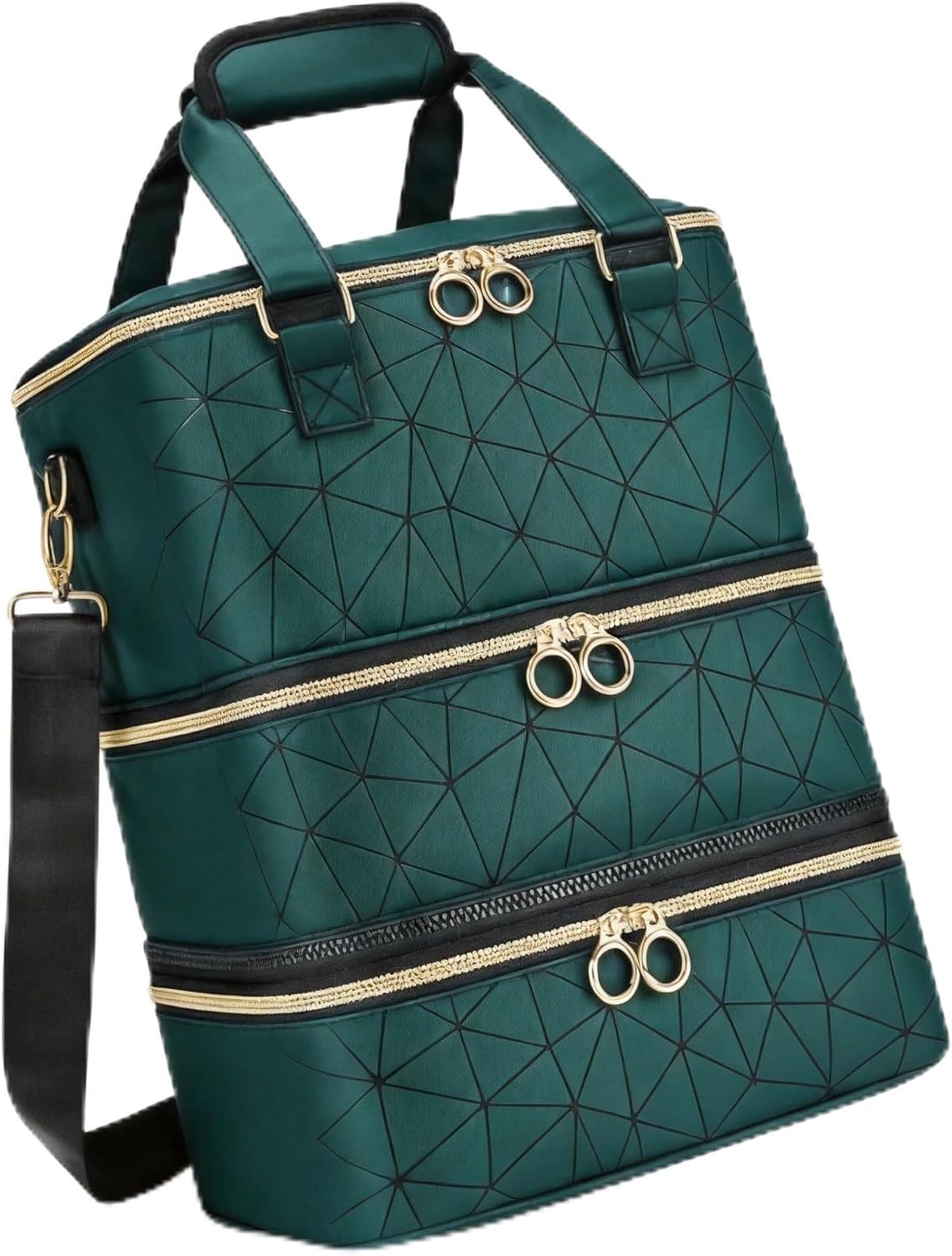 Pulyibo Nagellack Organizer bis - Pulyibo Nagellack Organizer für bis zu 84 Flaschen, 3-stufige Nageldesign-Tasche mit verstellbaren Trennwänden